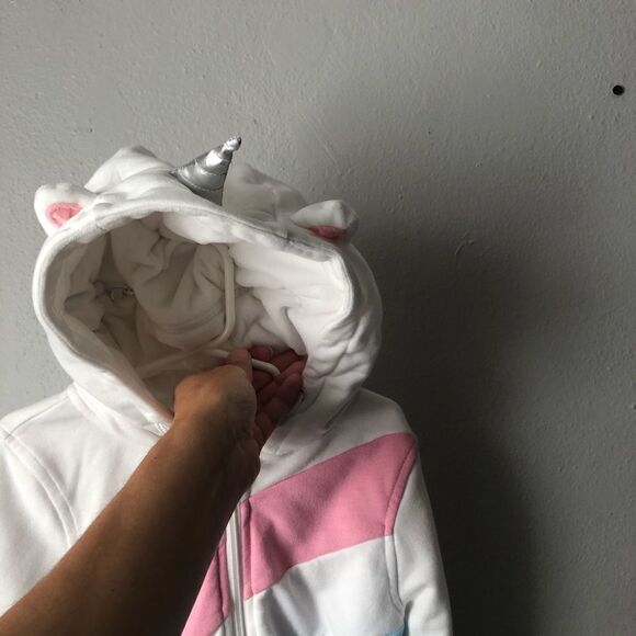 Cubcoats unicorn hoodie that converts into a unicorn stuffed animal. SO CUTE - Picture 9 of 13